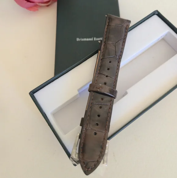B&E Top Grain Alligator Leather Watch Band 20mm. Quick Release Watch Straps. - Picture 2 of 6